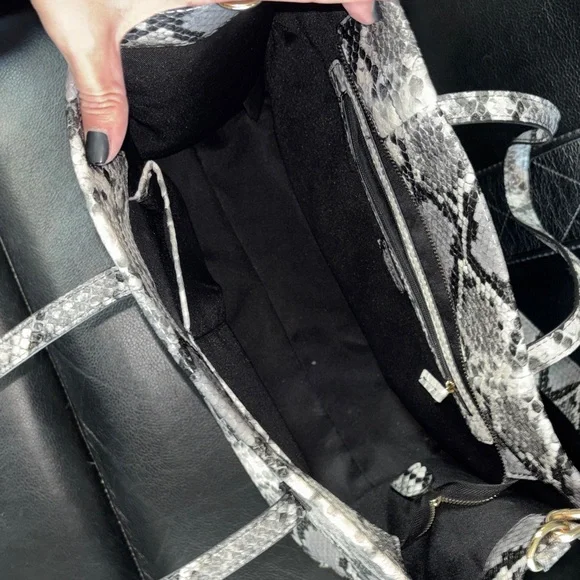 Jason Wu EUC Snakeskin Pattern Women's Bag - Black and Gray - Picture 5 of 13